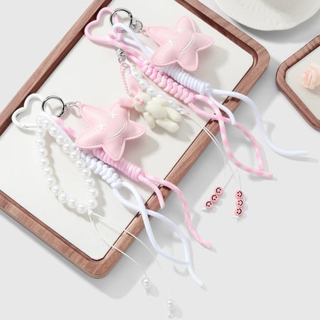 Sweet Star Alloy Leather Bag Charms 2