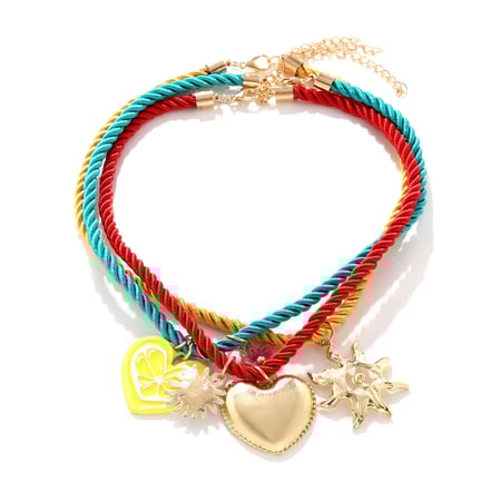 Sweet Heart Alloy Pendant Necklaces 2