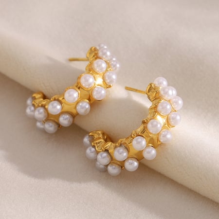 Simple Series Elegant Solid Color Women's Hoop Earrings 2