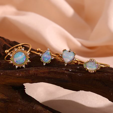 Bague élégante en acier inoxydable de couleur unie, série luxueuse, 1 pièce 2