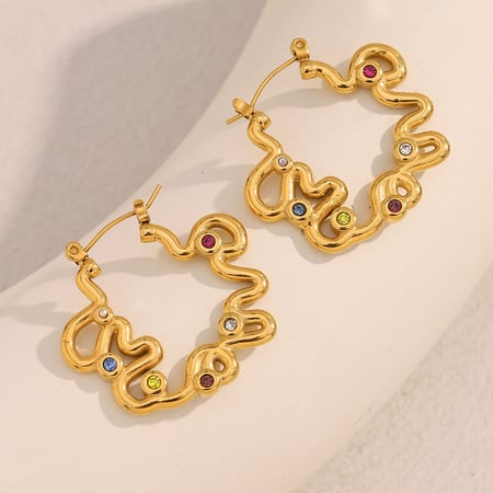 Retro Geometric Stainless Steel Women's Drop Earrings 2