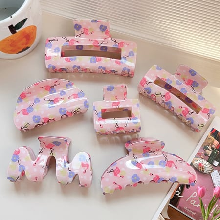 1 Paar Simple Series Casual Animal PVC Damen Haarklammern 2