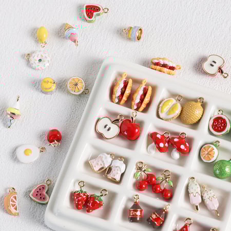 1 Piece Cute Fruit Alloy DIY Jewelry Bead