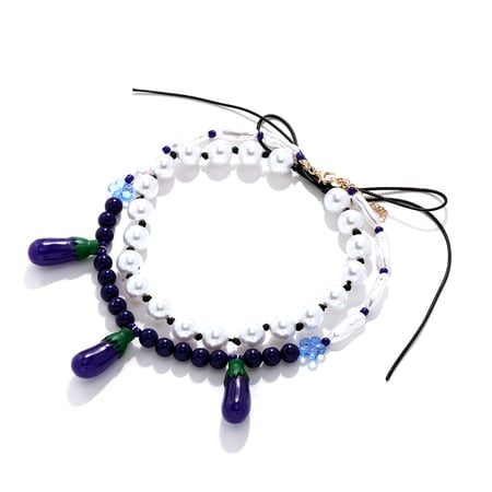 Eggplant Resin Layered Necklaces