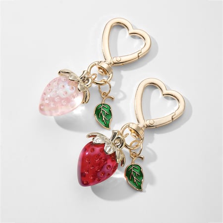 Sweet Strawberry Bag Charms