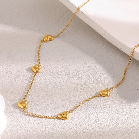 Simple Series Tägliche einfarbige Edelstahl-Kettenhalsketten für Damen 2