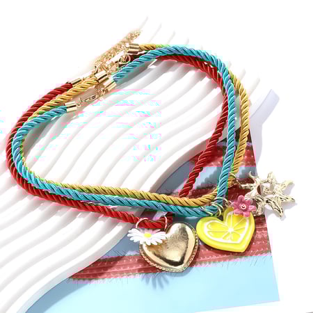 Sweet Heart Alloy Pendant Necklaces