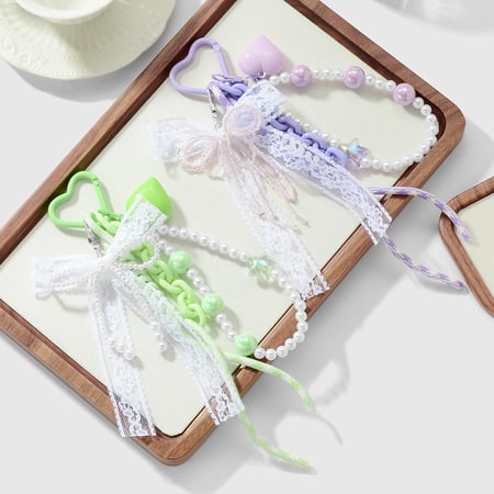 Sweet Bow Knot Acrylic Bag Charms 2