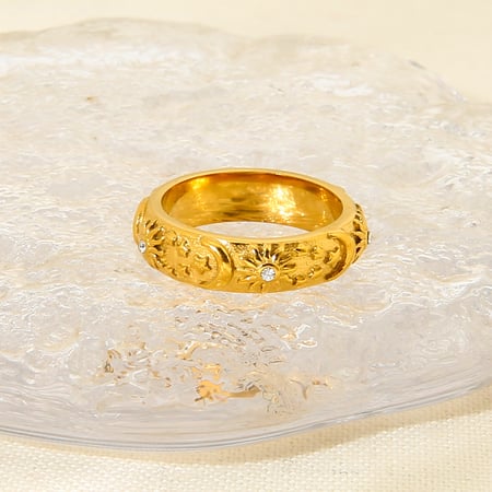 Luxurious Series Retro Sun Stainless Steel Statement Rings 2
