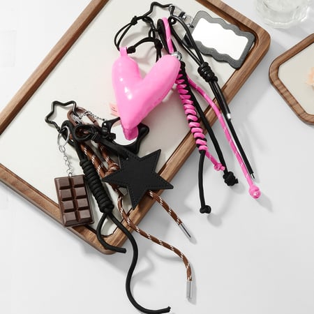 Retro Heart Alloy Bag Charms 2