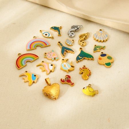 Luxurious Series Classic Turtle DIY Stainless Steel Pendants 2