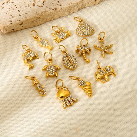 High End Ocean Series Stainless Steel Conch DIY Pendant