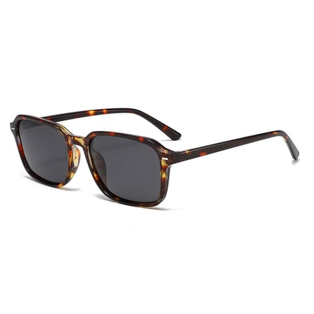 1 par de gafas de sol de PC de color sólido informales de serie simple para mujer 2