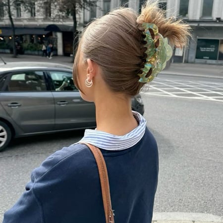 1 Paar einfache Serie lässige einfarbige PVC-Haarklammern für Damen