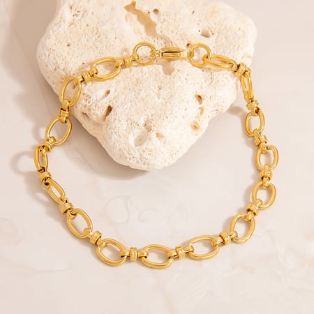 Simple Series Daily Geometric Gold Color  Stainless Steel Women's Chain Bracelets 2