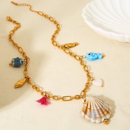 Luxurious Series Vacation Turtle Stainless Steel  Gold Color  Women's Pendant Necklaces 2