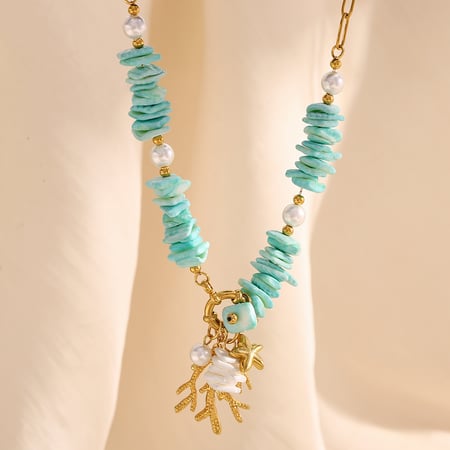 Elegant Clear Beaded Stainless Steel Women's Necklaces 2