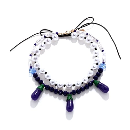 Eggplant Resin Layered Necklaces 2