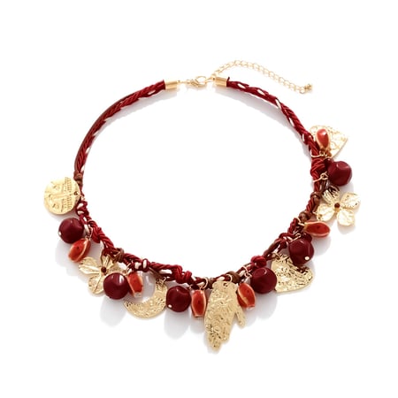Luxurious Retro Flower Resin Pendant Necklaces 2