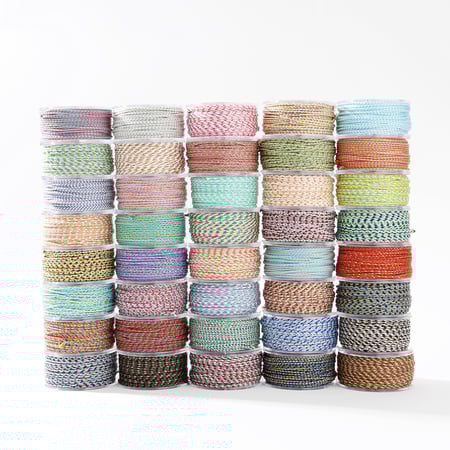 1 Reel DIY Series Colorful Knit 15 Meter Cotton Thread Jewelry Cords 2