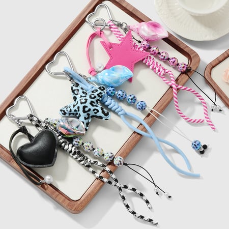 Leather Star Alloy Bag Charms 2