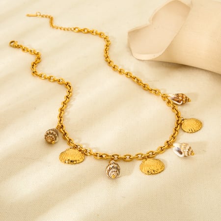 1 Pair Classic Series Vacation Turtle Stainless Steel   Gold Color  Unisex Pendant Necklaces