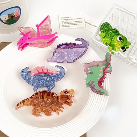 1 Piece Cute Little Dinosaur Acrylic Women's Hair Claws 2