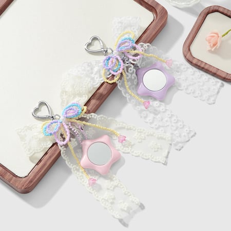 Sweet Beaded Bow Knot Bag Charms 2