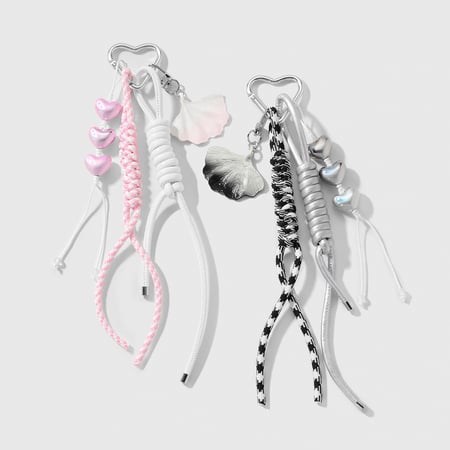 Eenvoudige hartvormige tasbedels van legering