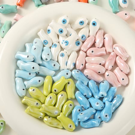 1 Piece Fish Ceramics DIY Jewelry Bead 2