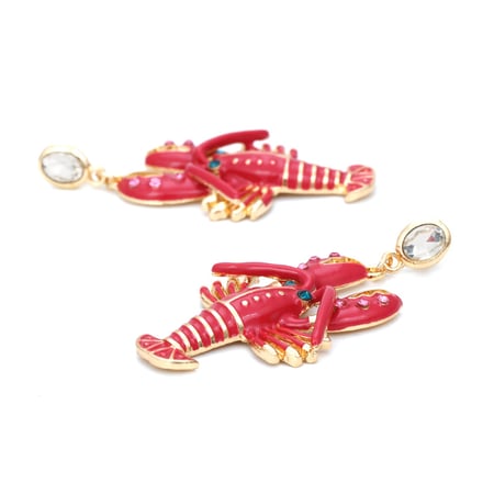 Lobster Alloy Drop Earrings
