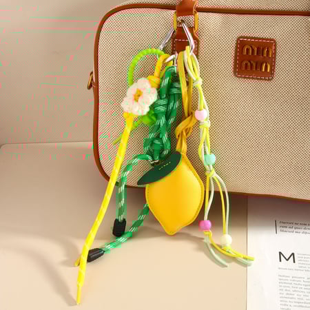 Vivid Lemon Yellow Serie Damen Taschenanhänger