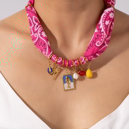 Elegant Kerchief Shell Stainless Steel Gold Color Women's Pendant Necklaces