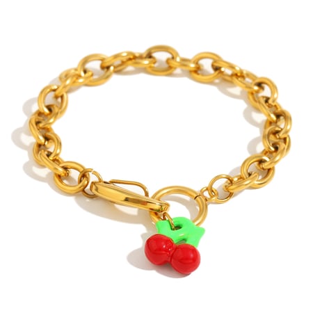 1 Pair Romantic Series Sweet Plant Stainless Steel Women's Charm Bracelets