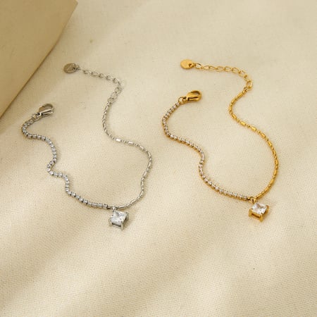Simple Series Daily Geometric Stainless Steel Women's Chain Bracelets 2