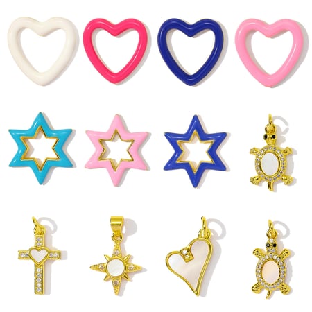 Pendentif en forme de cœur en acier inoxydable doré pour femme, 1 pièce 2