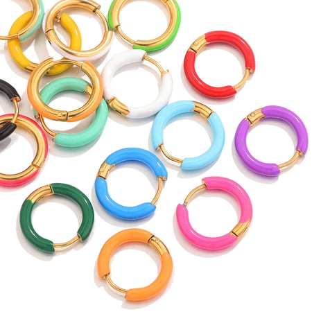 1 pieza de cierres de joyería de acero inoxidable de color sólido cromados para bricolaje 2