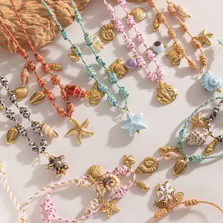 1 Piece Oceanic Stainless Steel  Gold Color Charm Bracelet 2