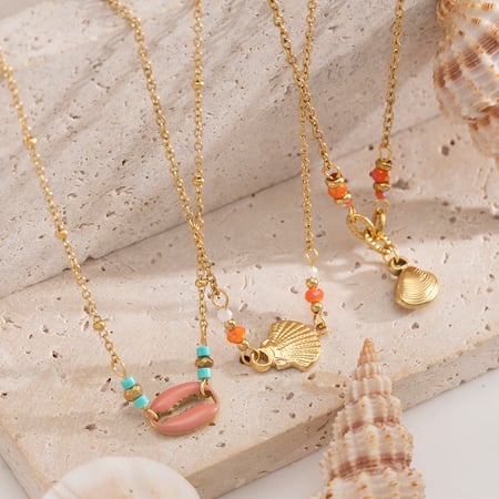 1 Piece  Oceanic Stainless Steel Gold Color Charm Bracelets