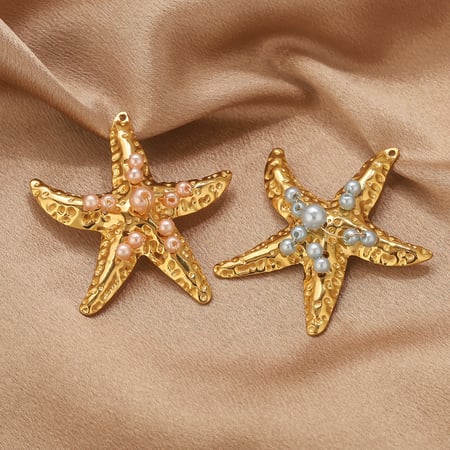 Pendentif étoile de mer en acier inoxydable pour femme, 1 pièce