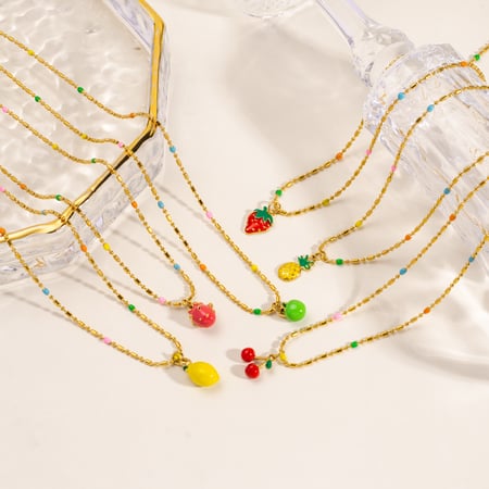 Romantic Series Sweet Plant Stainless Steel Women's Pendant Necklaces 2