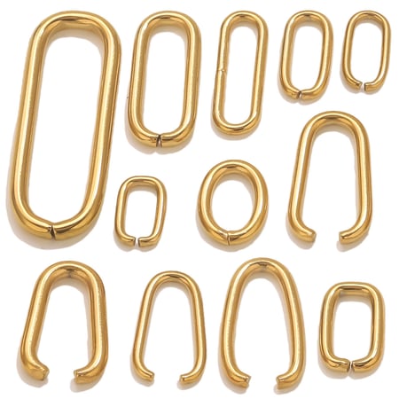 1 pezzo di chiusura per ciondolo fai da te in acciaio inossidabile color oro per gioielli con ciondoli 2