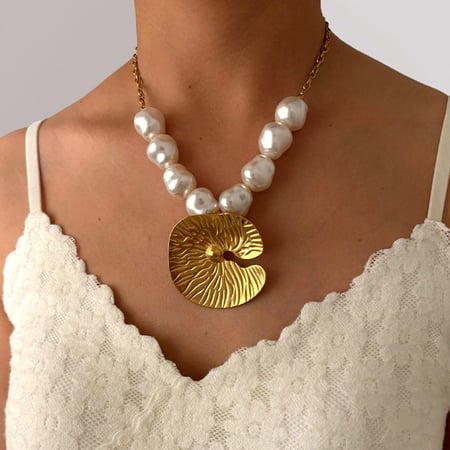 1 Piece Starfish Stainless Steel Gold Color Pendant Necklace