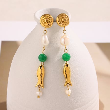 1 Pair Simple Series Elegant Animal Stainless Steel Women's Drop Earrings 2
