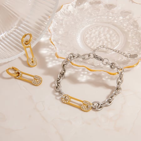 Daily Geometric Stainless Steel  Gold Color Women's Chain Bracelets 2