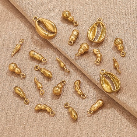 1 pezzo di ciondolo fai da te in acciaio inossidabile con conchiglia da donna