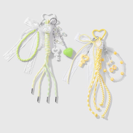 1 Piece Acrylic Heart Bag Charms