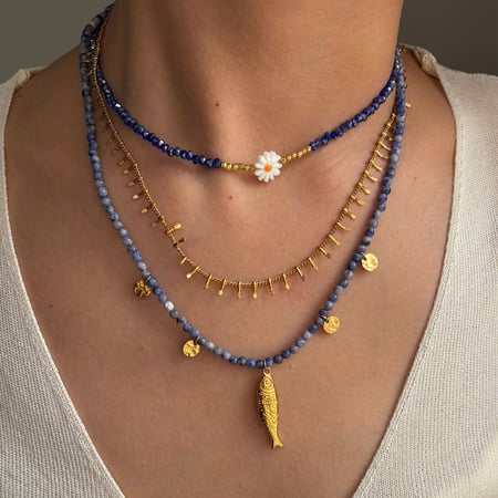 1 Piece Natural Stone Beaded Necklace 2