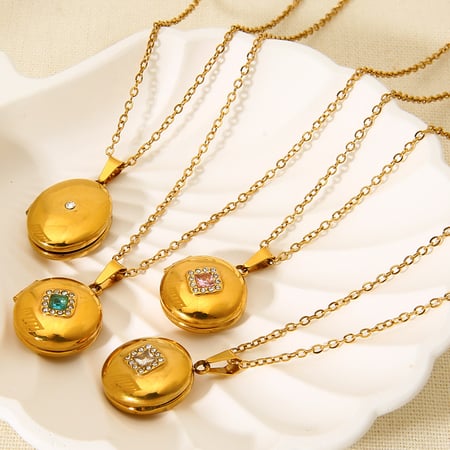 Classic Series Retro Geometric Stainless Steel  women's Pendant Necklaces