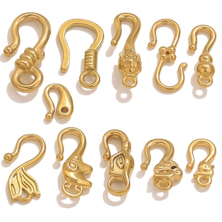 1 Piece Designable DIY Animal Stainless Steel Jewelry Closures 2